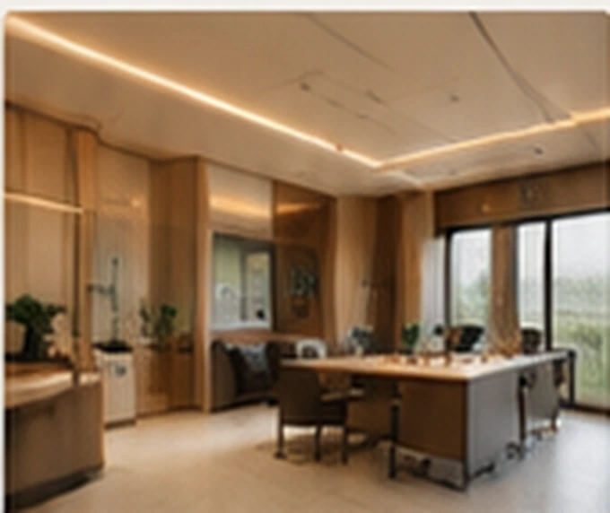 Premium wood-led office interior representing custom interior capability
