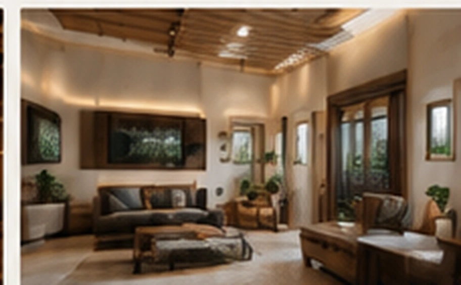 Premium residential wood interior visual